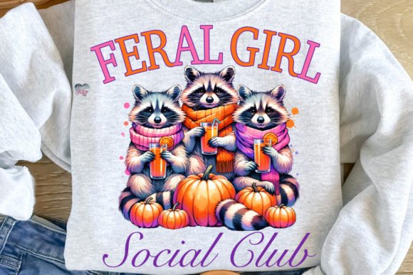 Feral Girl Social Club PNG Fall Raccoon: A Strategic Design for Creative and Business Use