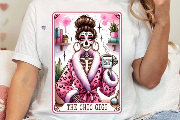 Gigi Skeleton Tarot Card PNG