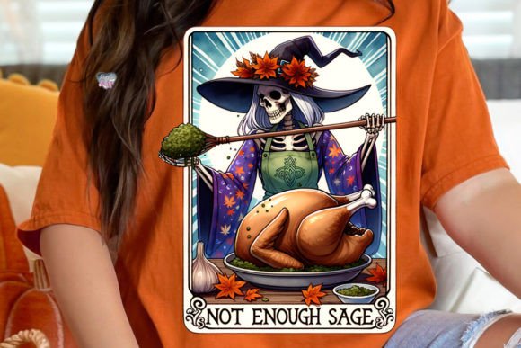Not Enough Sage Witch Tarot Card PNG: A Unique Digital Design for Creative Expression